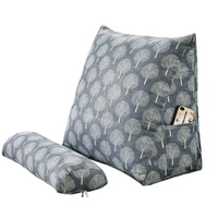 sunnyrain 1 piece cotton linen triangular cushion for sofa throw pillow backrest for bed