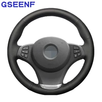 car steering wheel cover comfortable black genuine leather soft for bmw e83 x3 2003 2010 e53 x5 2004 2006