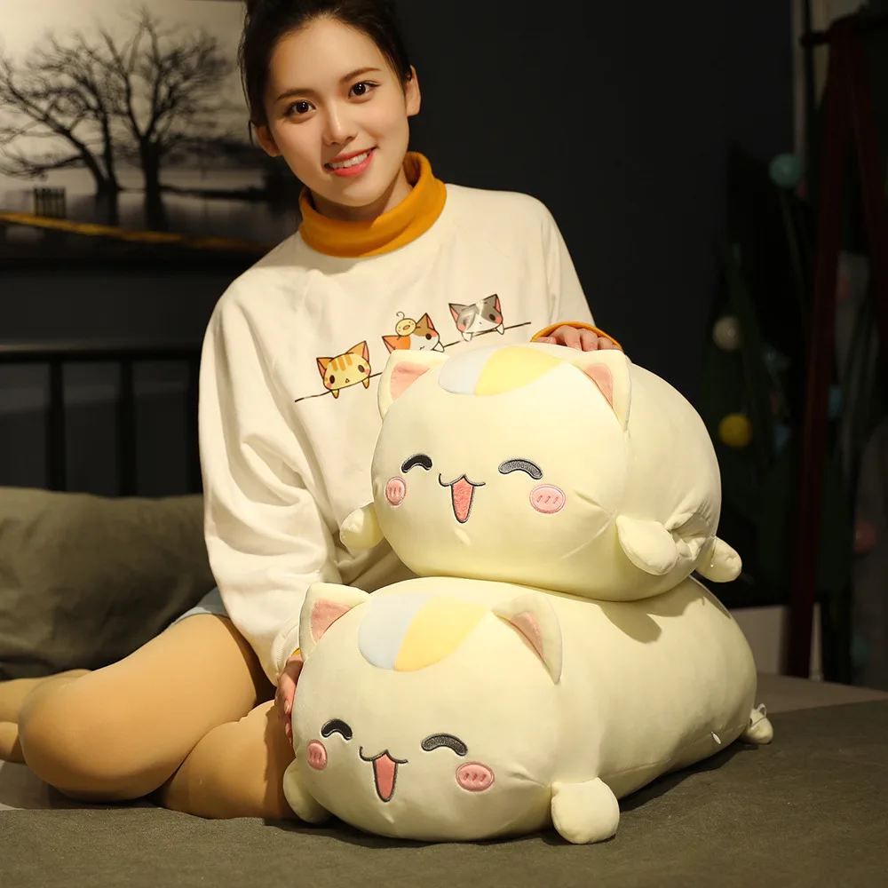 Online Conejo, Pato, Oso, Gato, Dinosaurio, Shiba Inu, Almohada Suave De Felpa, Kawaii, Animal De Dibujos Animados, Muñecos De Peluche Largos, Cojín Relajante, Juguetes