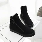 Женские ботинки с плюшевой подкладкой, теплые ботинки до щиколотки, новинка зимы 2021, ZH2397