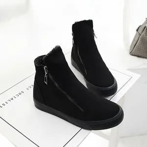 Женские ботинки с плюшевой подкладкой, теплые ботинки до щиколотки, новинка зимы 2021, ZH2397