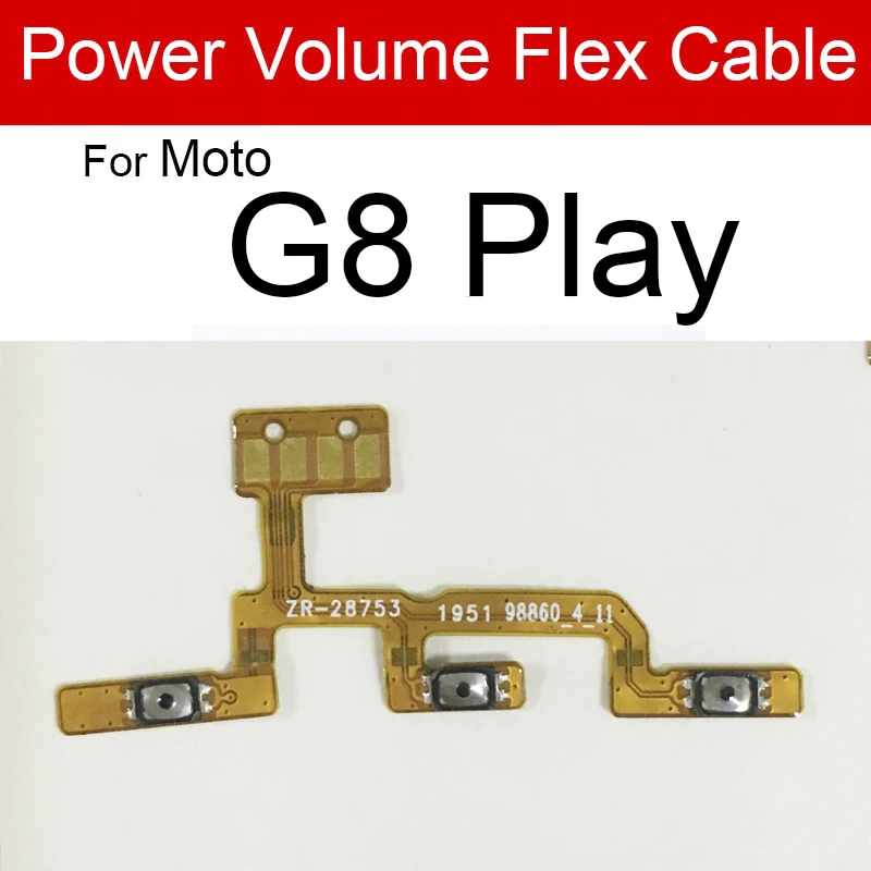 Гибкий кабель для Motorola Moto G4 G5 G5s G6 G7 G8 Power Play Plus с боковым ключом Butoon Flex ленточный