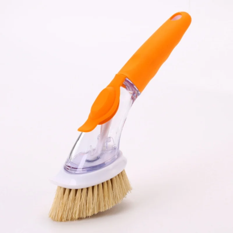 Kitchen Cleaning Brush With Non-slip Silicone Handle And Replacement Sponge Head Dish Pot Scrubber Cleaner Tools | Дом и сад