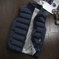 2020 autumn winter new men cotton vest jacket solid color sleeveless down waistcoat jacket male casual vest coat plus size 5xl
