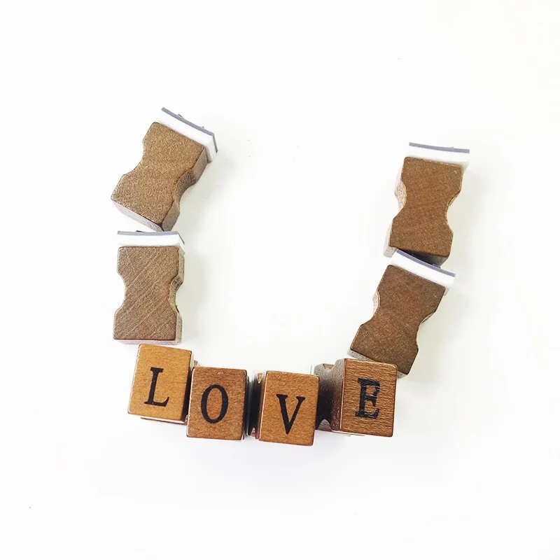 30 шт./компл. романтические прозрачные штампы в стиле ретро винтажная деревянная