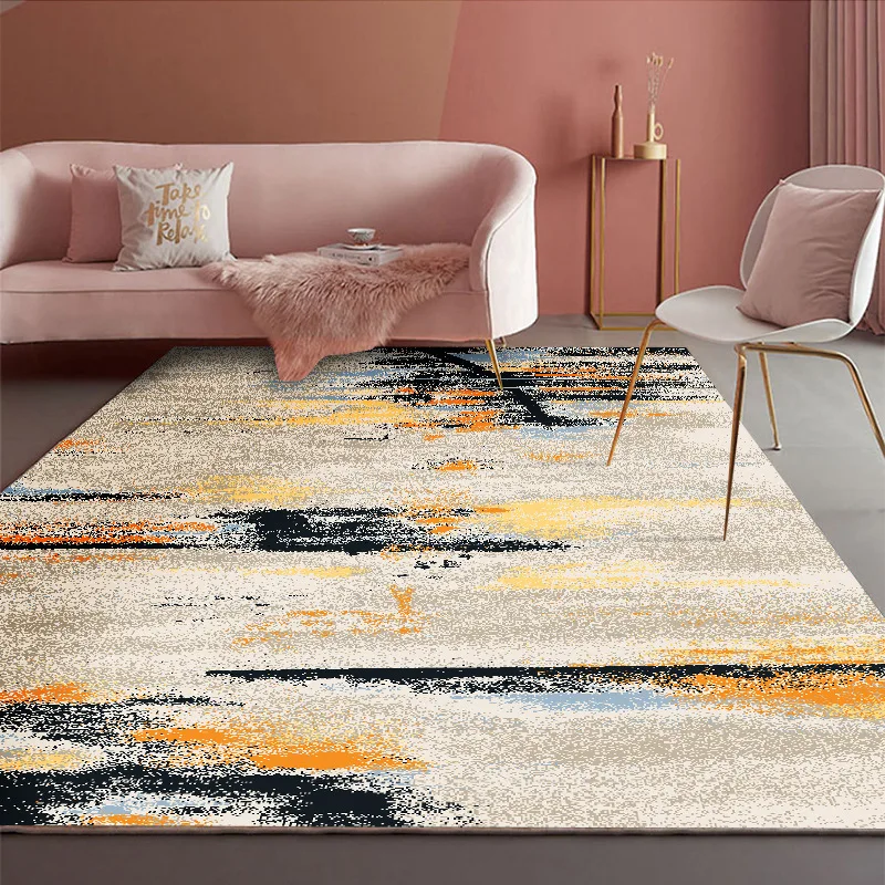 

European Style Abstract Rectangle Carpets Nordic Splash Ink Rugs For Living Room Bedroom Patchwork Color Home Decor Carpet