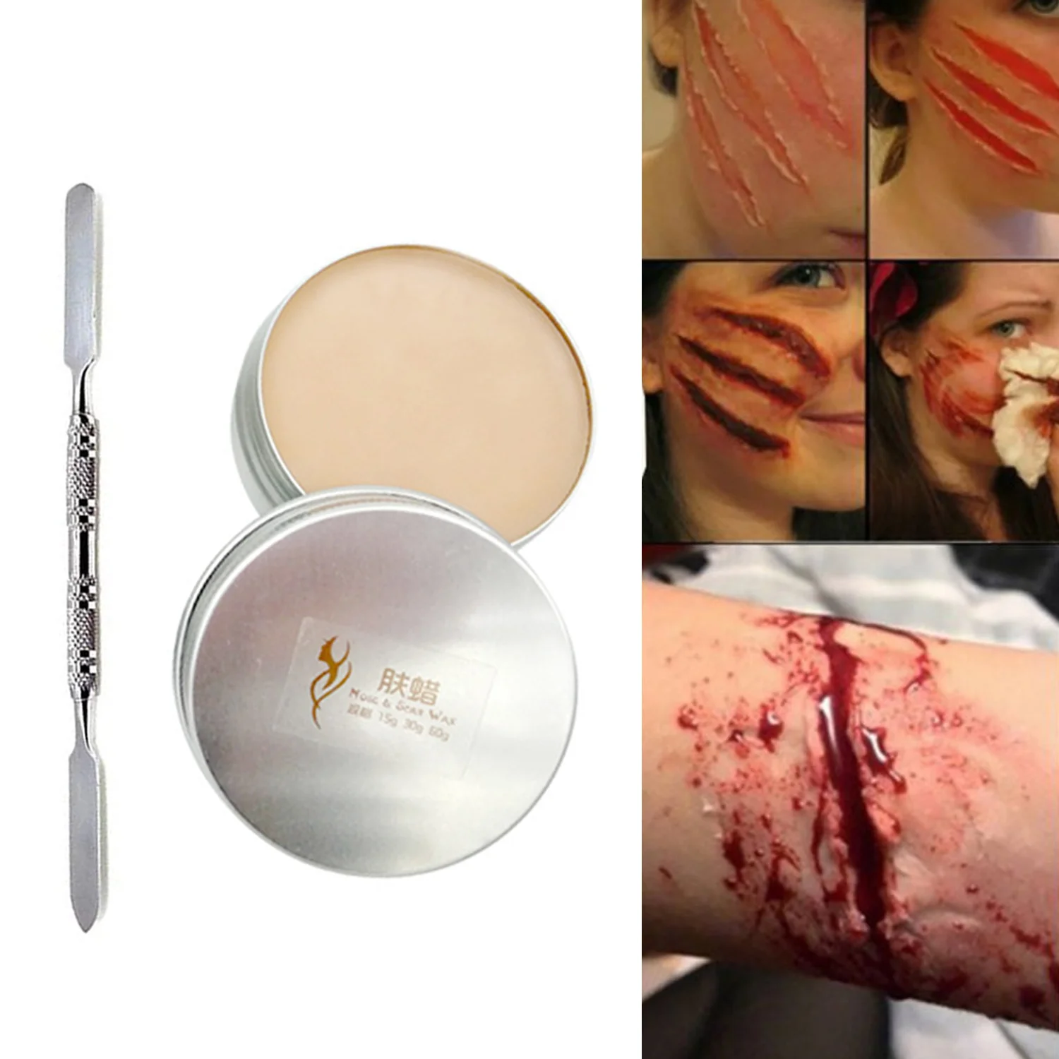 15 г поддельная рана моделирование шрам макияж обработанная воском шпатель для