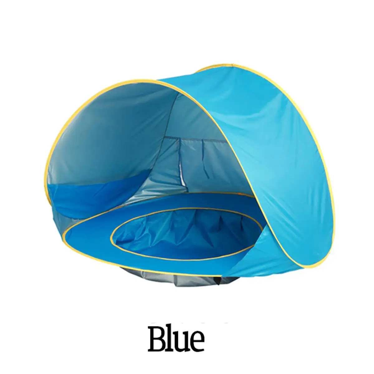 Blue Детский пляжный тент, портативный водонепроницаемый тент, тент для бассейна, открытый пляж, автоматический всплывающий солнцезащитный тент для младенцев, детей, УФ-защита - Цвет: Blue