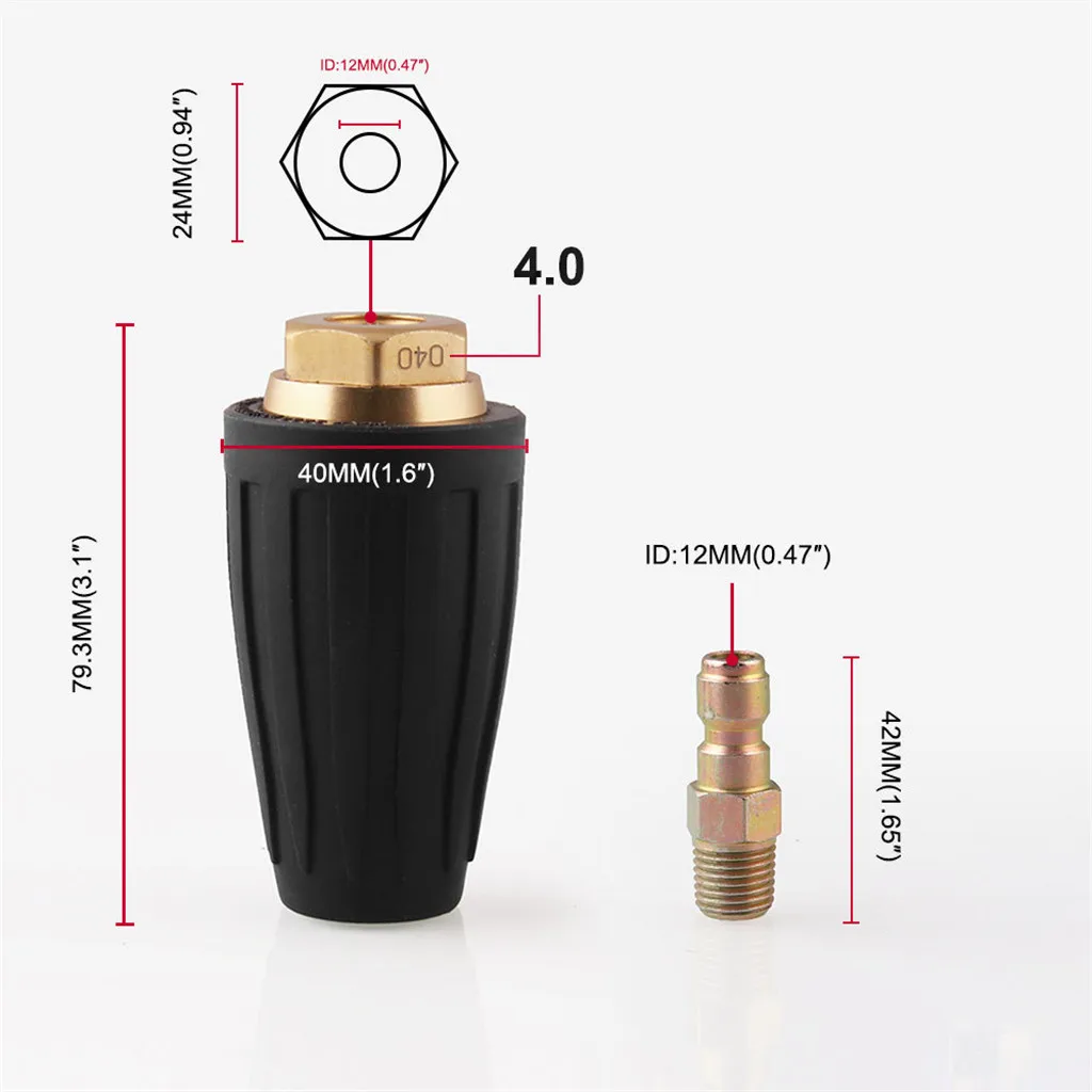 Наконечник распылителя сопла турбо высокого давления 2,5-5 GPM 3600PSI для моек давления бензиновых и дизельных моек - Цвет: D