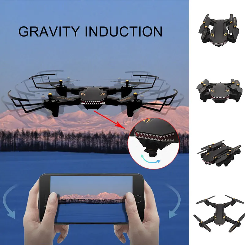 XS809 Wifi FPV Foldable quadcopter RC Drone with 2.0MP Wide Angel Camera Helicopter Mini Aircraft Kid's Toys dron drones | Электроника