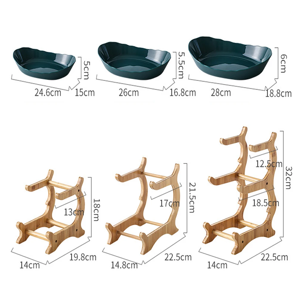 Настольные тарелки для сервировки посуда деревянная разделенная тарелка