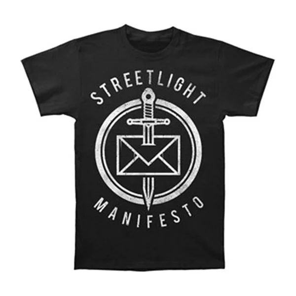 

Fashion Men's T-Shirt Men Summer T-shirt Streetlight Manifesto Men's Dead Letter Black T-shirt Black