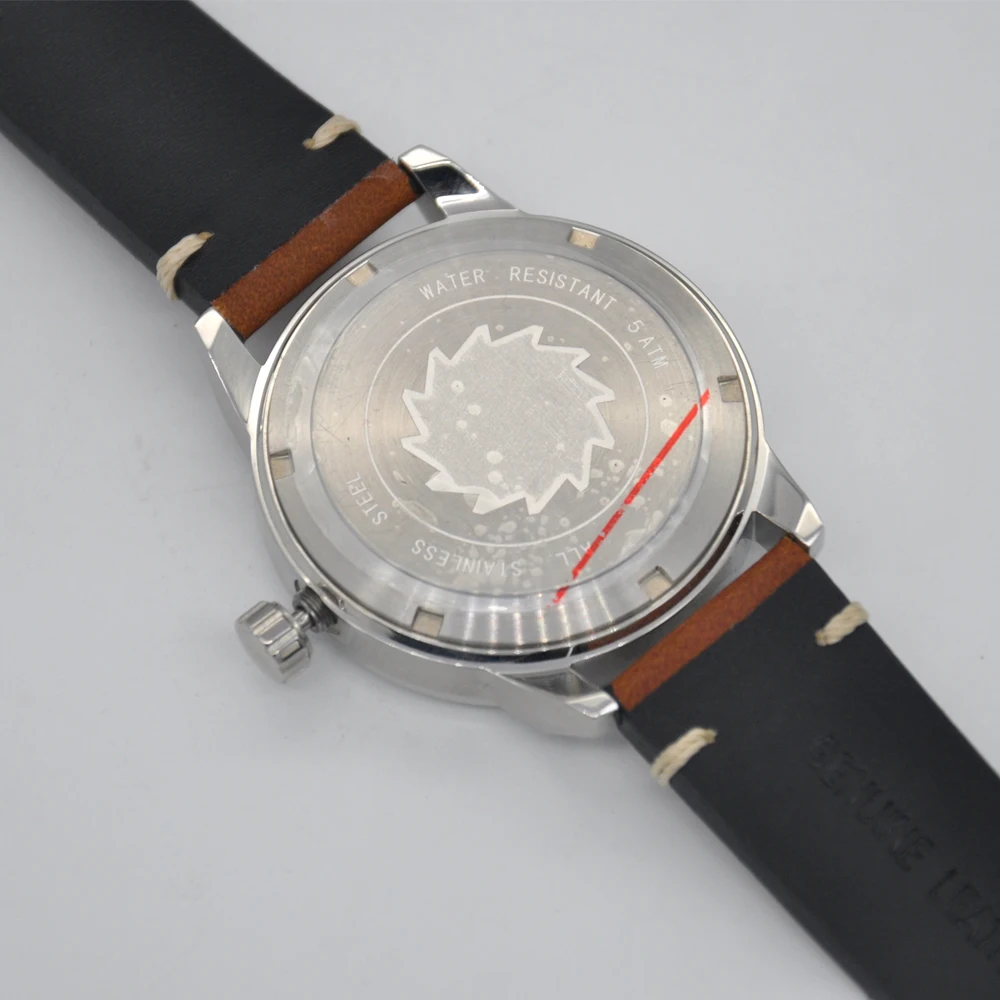 Мужской черный циферблат с сапфировым стеклом 41 мм|Мужские механические часы| |