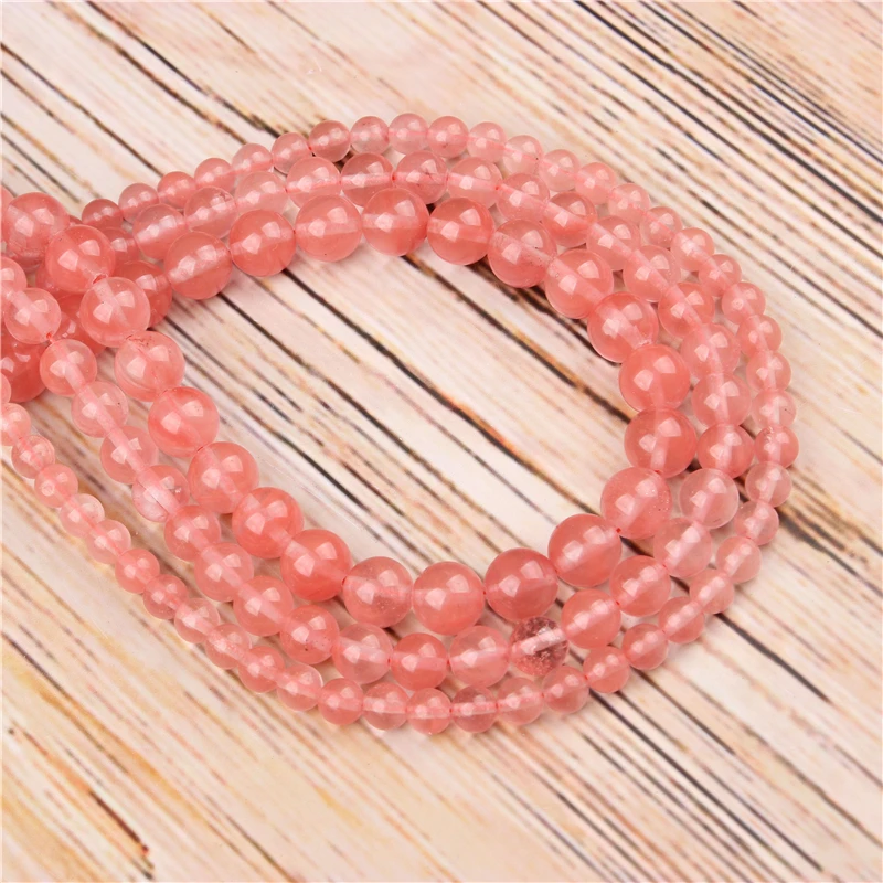 

Wholesale Red Watermelon 4/6/8/10/12mm Natural Loose Beads Round Jewelry Bracelet Necklace DIY Production