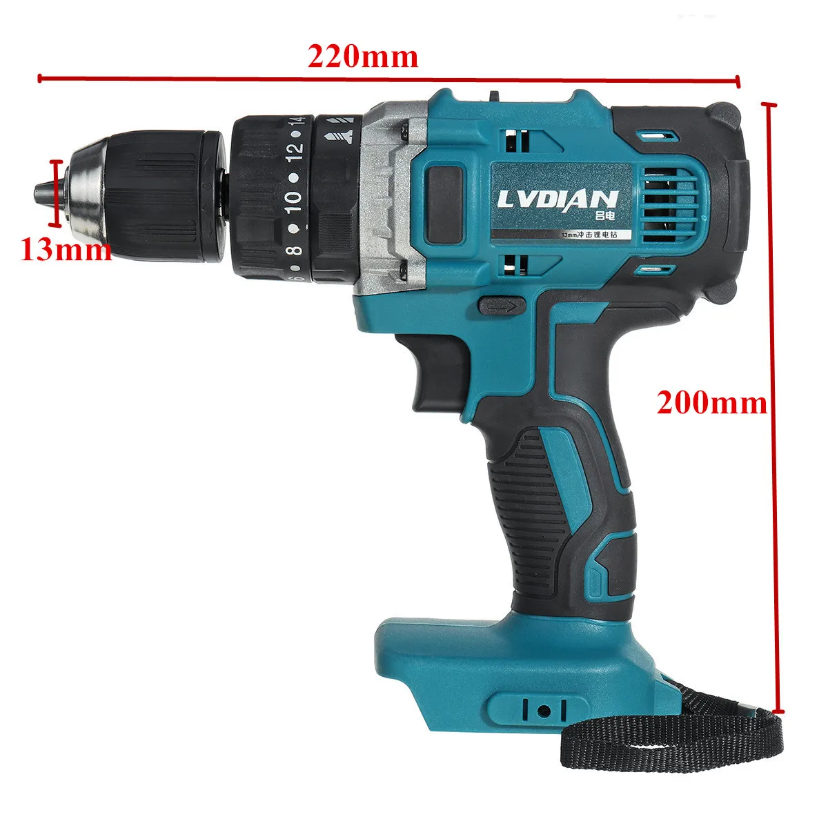 

3 In 1 Cordless Electric Drill 13mm Electric Screwdriver Driver Rechargable Li-Ion Battery For Makita 18V Battery (Tool Only)
