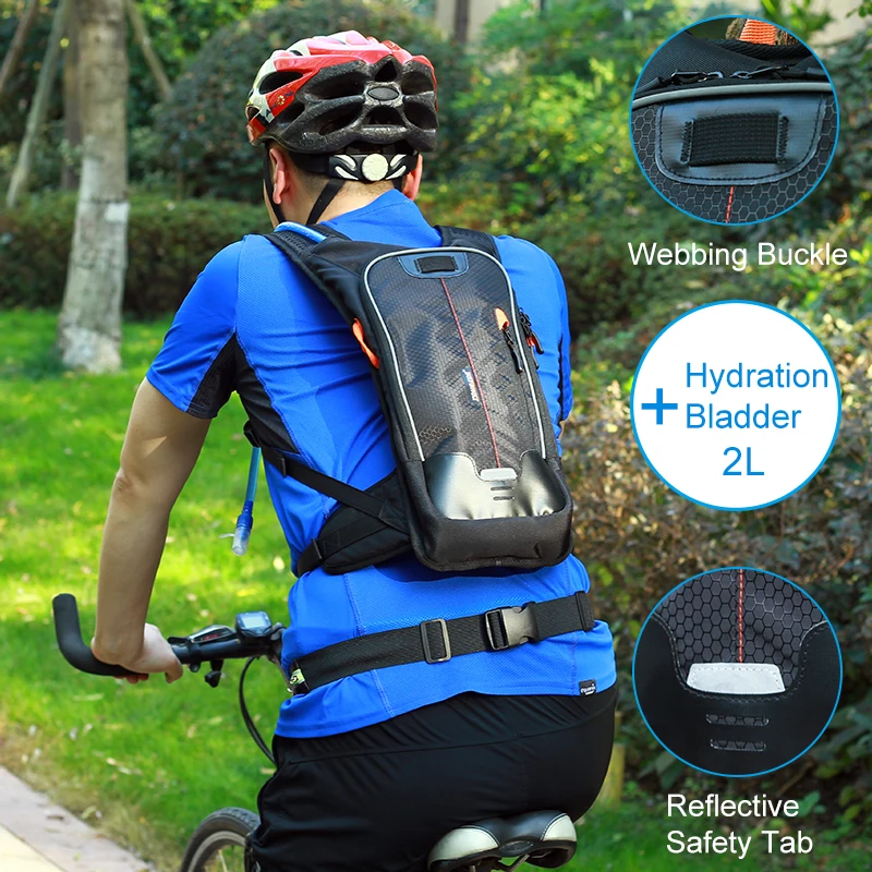 

Tourzoo Hydration Water Backpack Pack Cycling Waterproof Bike Bag 2L BPA Free Bladder Outdoor Running,Hiking,Camping,Climbing