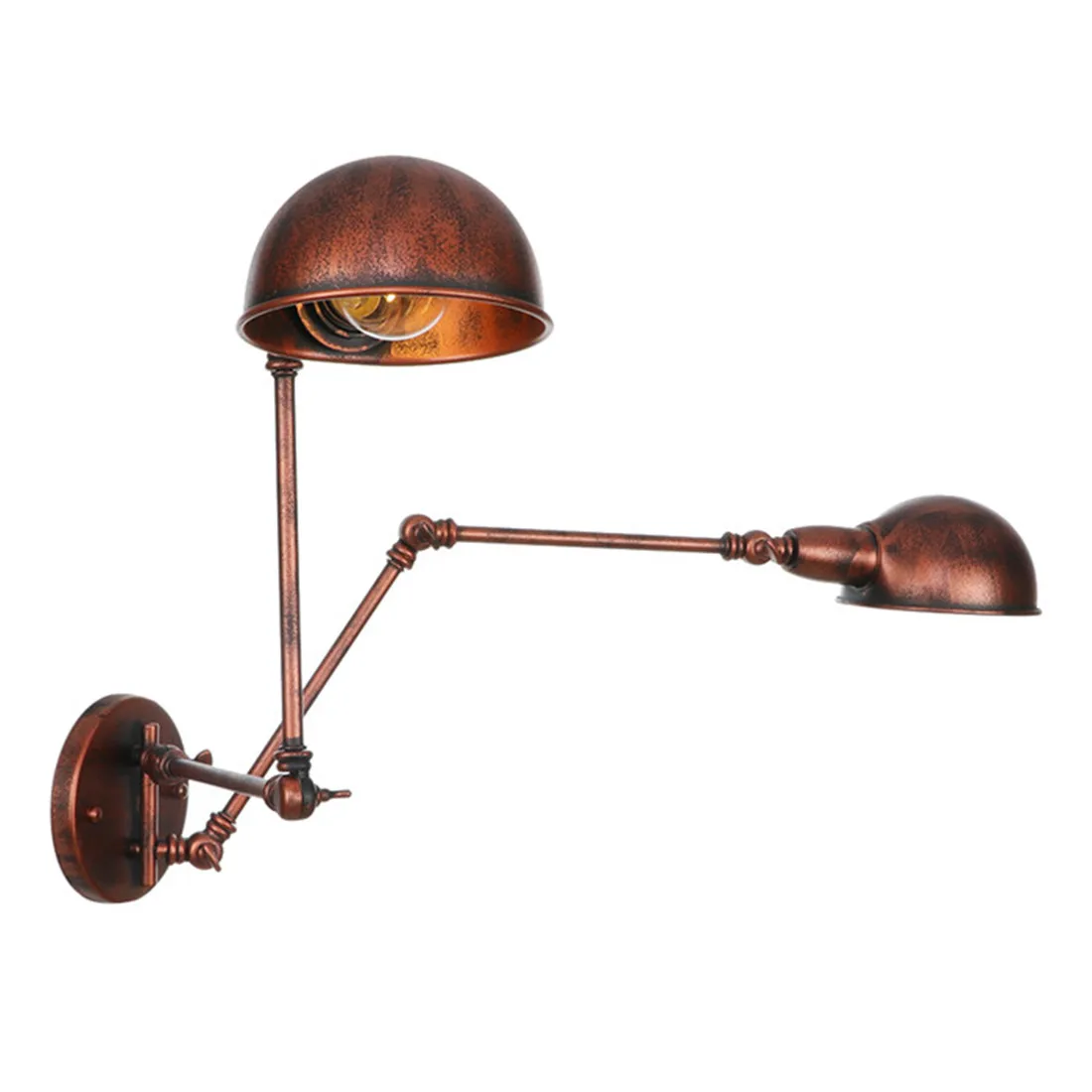 Лофт индустриальные направляющие настенные светильники из железа с ржавыми ретро лампами Vintage E27 для гостиной спальни бара.