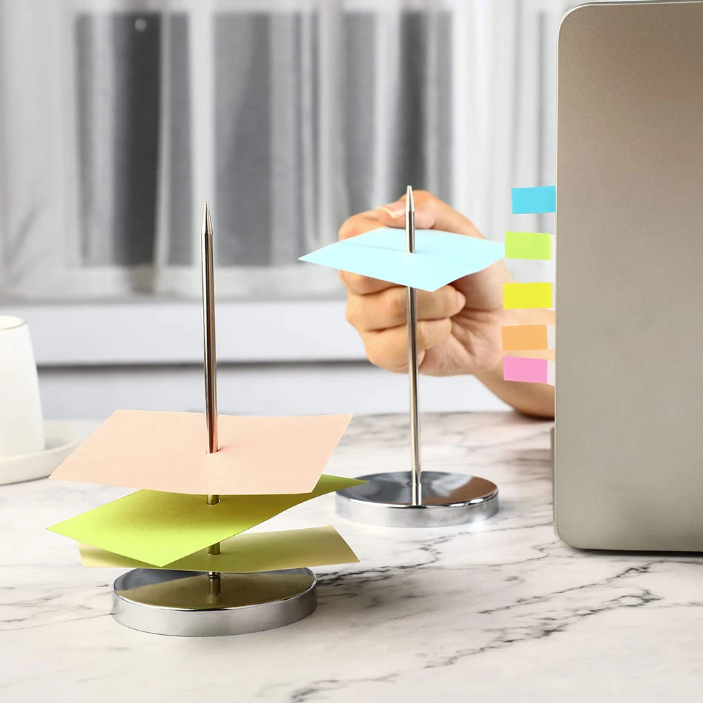 2 шт. Нержавеющая сталь прямой стержень Бумага Memo векселедержателю вилка для