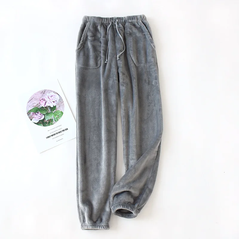 

Flannel Winter Pajama Pants Women Long Warm Sleepwear Pants Female Casual Homewear Comfort L-3XL Large Size Nightwear