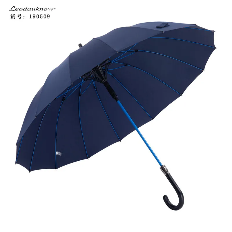 Comprare Due Persone Strong Manico Lungo Ombrello Nero All'aperto Di Estate Della Ragazza Academy Grande Ombrello Antivento Degli Uomini Parapluie Giardino Di Casa BW50UM