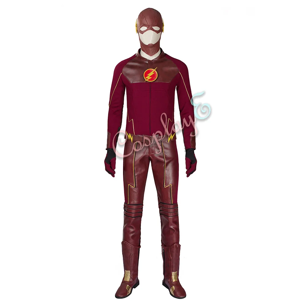 Флэш костюм флэш Сезон 1 Косплей Барри Аллен полный комплект|Костюмы из фильмов и