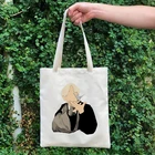 Draco Malfoy сумки для покупок Большие женские дизайнерские сумки 2021 Бесплатная доставка корейский шоппер продуктовый принт Женская Сумка-тоут
