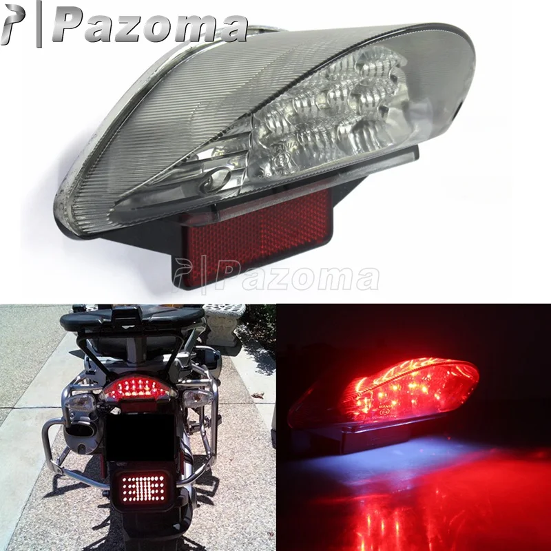 

Motorcycles Red 12V 16PCS LED Rear Tail Light Brake Stop Lights For BMW F650 F650 GS F650 ST F800 ST R1200 GS Series