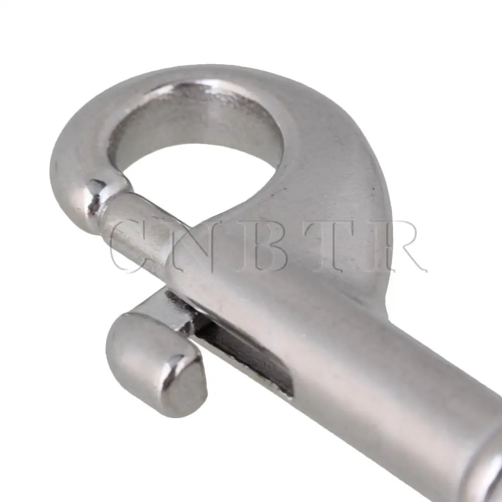 

CNBTR 304 Stainless Steel Snap Hooks Round Eye Key Chain Clip 70mm Silver Set of 5