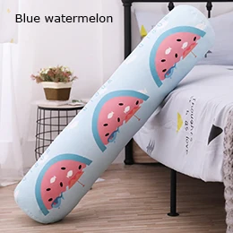 Blue watermelon Плюшевая цилиндрическая подушка, Мультяшные животные, мягкая круглая подушка для сна, для взрослых, детей, ноги, поясничная Подушка, фламинго, 3 размера - Цвет: Blue watermelon