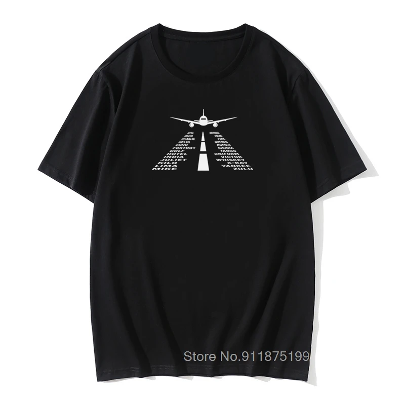

Novelty Airplane Phonetic Alphabet Pilot Gift T shirt Fashionable Clothes T Shirt Organic Cotton Camiseta
