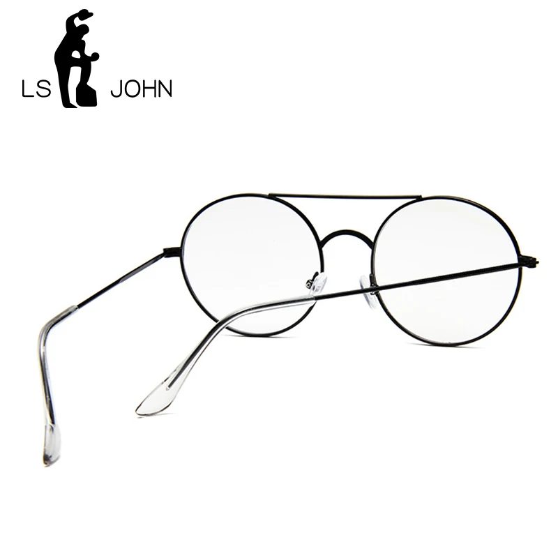 LS JOH классические винтажные очки с круглыми линзами плоские оптические
