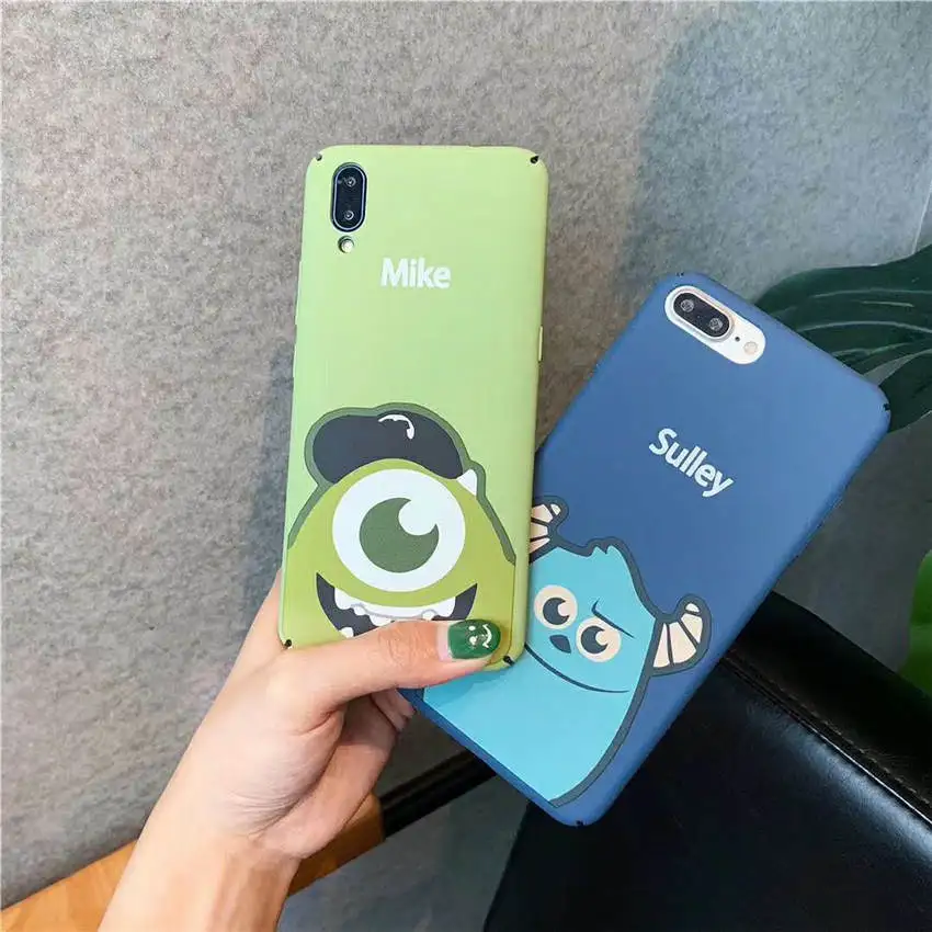 Matte Phone Cases For iPhone XR XS MAX 6s 7 8 Plus Cute Monsters Mike &amp Sullivan University Cartoon Slim Hard Full Covers Fundas |