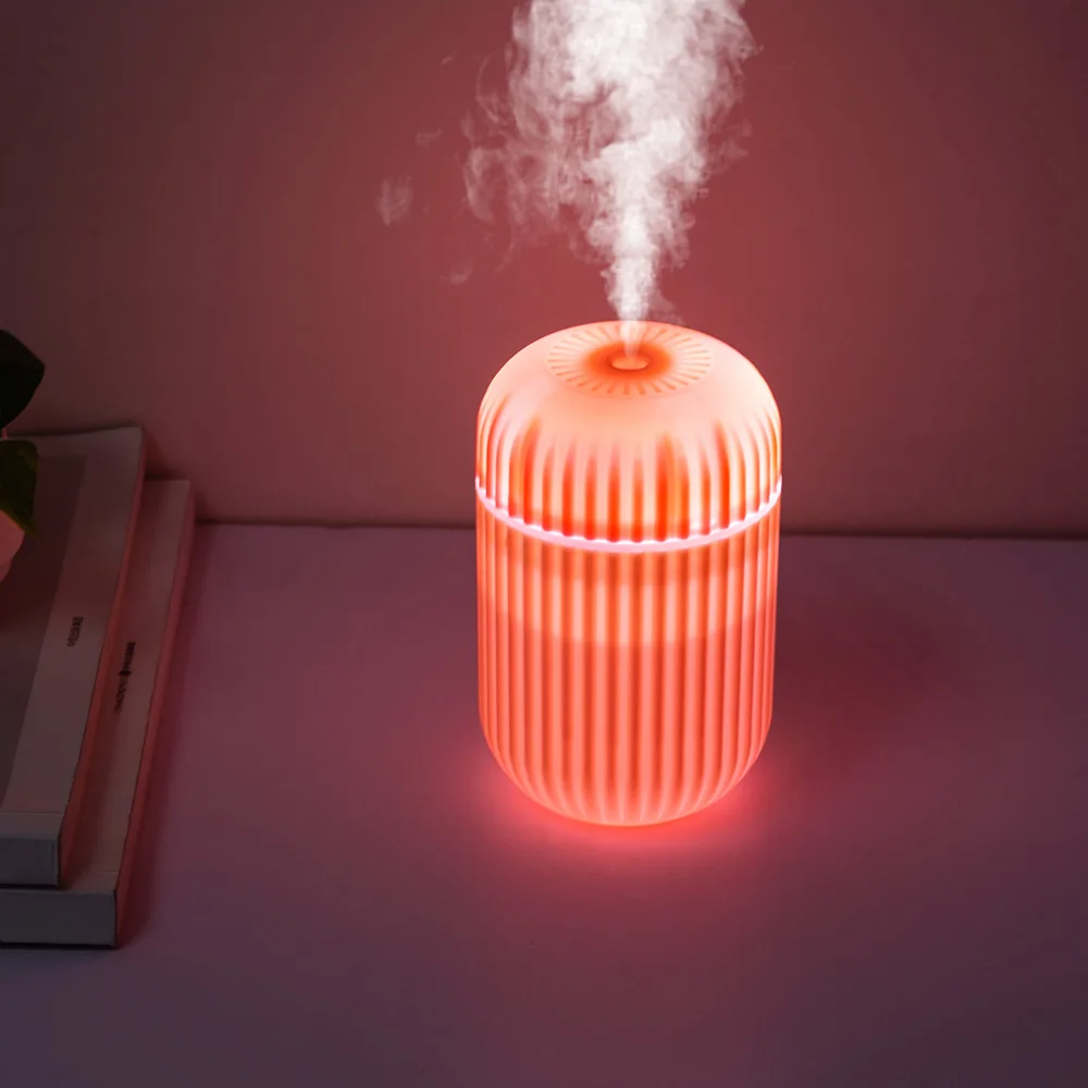 

180ML USB Ultrasonic Cactus Air Humidifier Timing Aromatherapy Essential Oil Diffuser Aroma Mist Maker Fogger Mini with Light