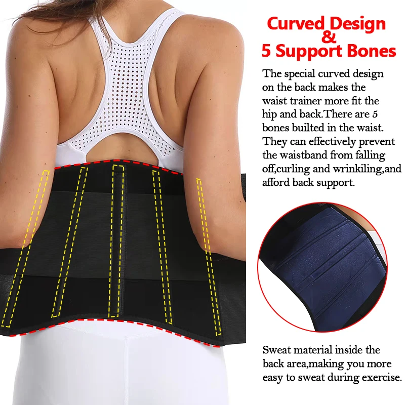 Women Slimming Waist Trainer Body Shaper Tummy Control Trimmer Sweat Sauna Bandage Wrap Snatched Belt Workout Corset Shapewear
