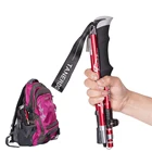 Противоударная трость для пеших прогулок, Ультралегкая 4-секционная Регулируемая трость, складная трость из алюминиевого сплава