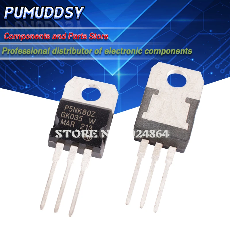 5 шт. STP5NK80Z P5NK80Z TO 220 посылка N channel аутентичный IC|Интегральные схемы| |