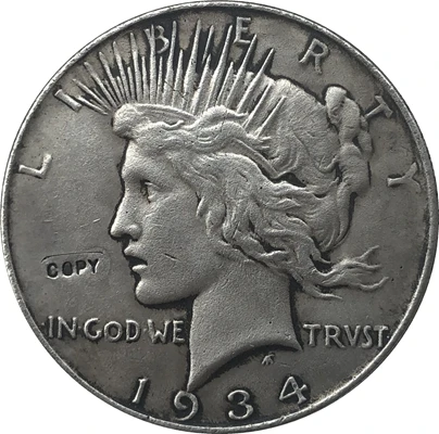 

1934 Peace Dollar COIN COPY