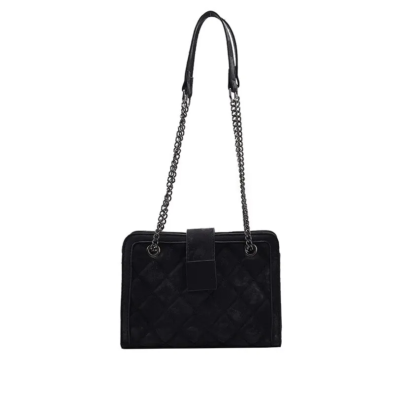 

Chain PU Leather Crossbody Bags for Women 2021 Winter Trend Branded Shoulder Handbags Luxury Hand Bag Lux Designer Bags