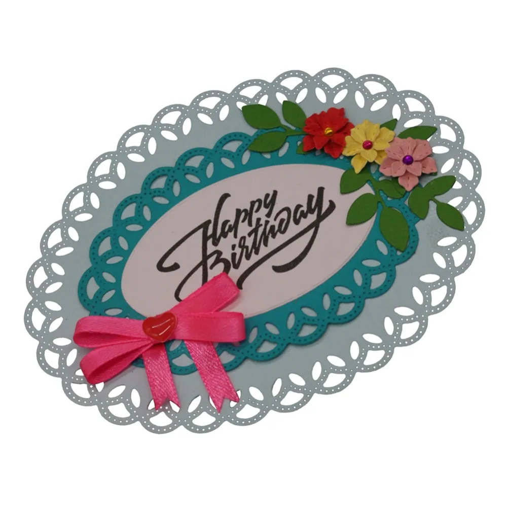 Набор кружевных штампов с овальной оправой металлические штампы декоративные