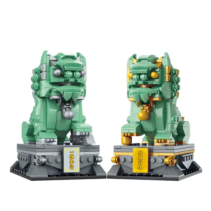 

2020 создатель города китайский Стиль мини Вид из окна китайские сказки пижама в виде животных единорог модель конструкторных блоков, Детски...