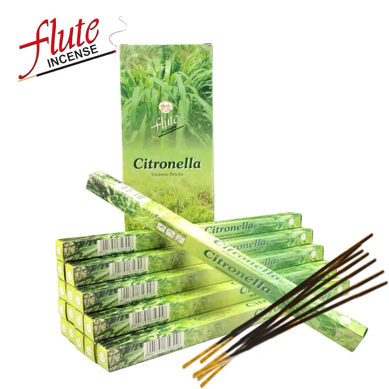 Флейта 200 палочек/упаковка ароматизатор цитронелла травяная палочка с