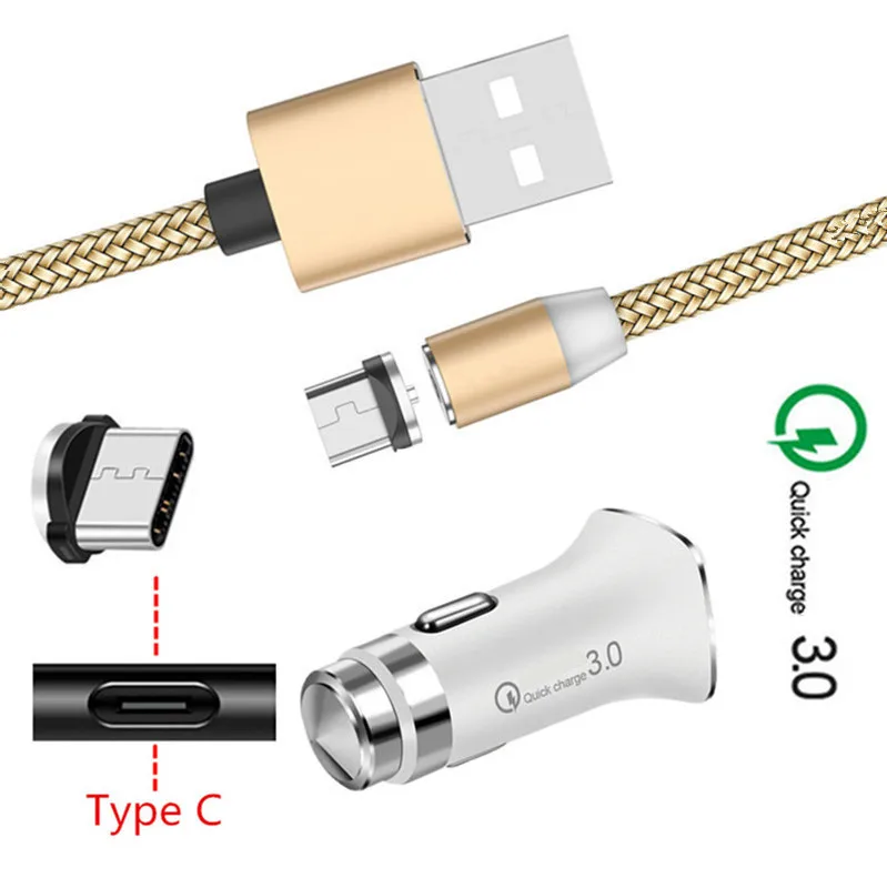 Магнитный кабель Micro USB для телефона Samsung Galaxy Note 10 8 S8 S9 Plus A3 A5 A7 2017 A70 A50 A30 A20 M40 QC 3 0