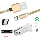 Магнитный кабель Micro USB для телефона Samsung Galaxy Note 10, 8, S8, S9 Plus, A3, A5, A7 2017, A70, A50, A30, A20, M40, QC 3,0, быстрое автомобильное зарядное устройство