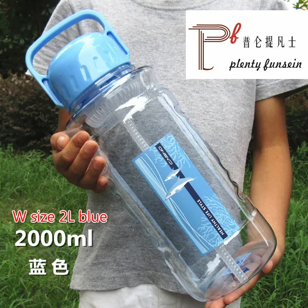 W size 2.5L blue Лидер продаж, супер большая емкость, компактный портативный чайник для воды, пластиковая бутылка для чая, напитков, 1.5L/2L/2.5L/3L - Цвет: W size 2.5L blue