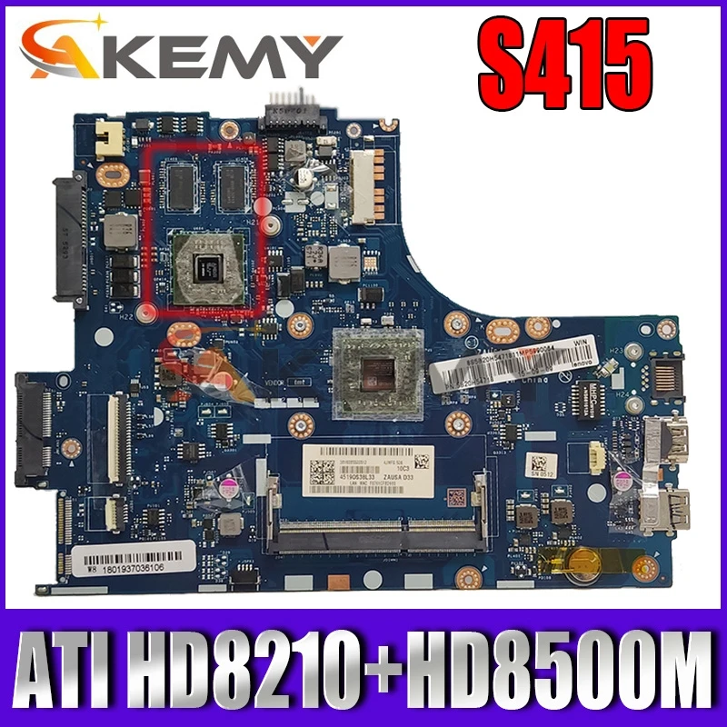

Akemy ZAUSA LA-A331P для lenovo ideapad S415 Материнская плата ноутбука 11S90003532 ATI HD8210 + HD8500M CPU на борту материнской платы Гарантия 60 дней