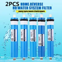 2PCS Home Kitchen Reverse Osmosis RO Membrane 50GPD 75GPD 100GPD 125GPD 400GPD Water Filter System Purifier Drinking Housing