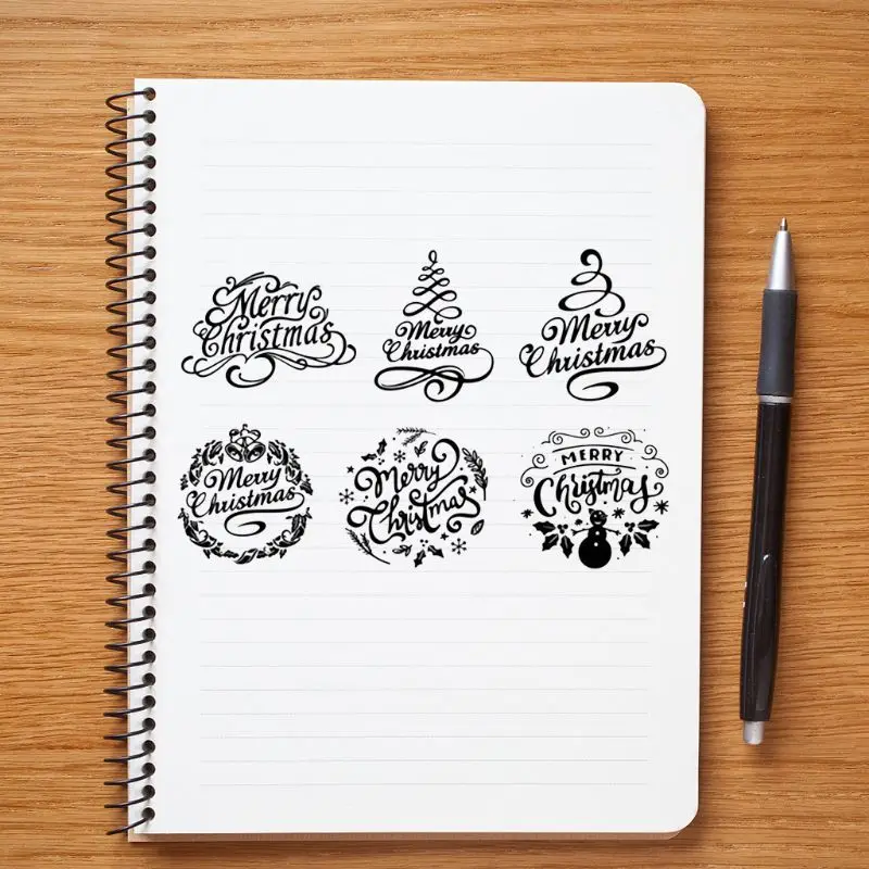 Рождественский силиконовый Печатный штамп DIY Скрапбукинг Фотоальбом бумажная