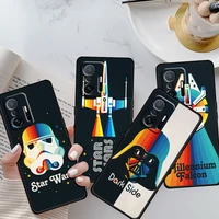 cute color pattern star wars for xiaomi mi 11 10 ultra 11t 10t note 10 lite 11i 10i 10s 5g soft black phone case cover shell