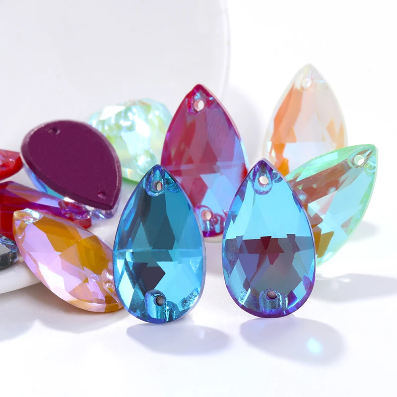 

11x18 мм K9 стеклянные камни для шитья, блестящие кристаллы, Новое поступление, украшения Стразы «сделай сам» для платья, одежды