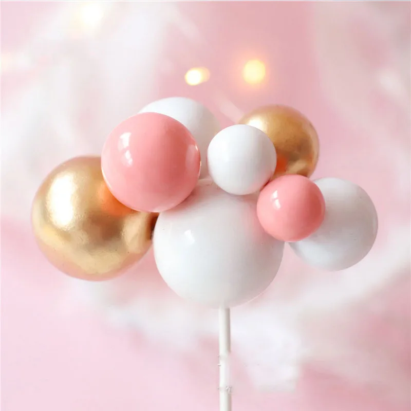 Милый розовый воздушный шар облако торт Топпер 5 цветов стили с 1-й сладкий день